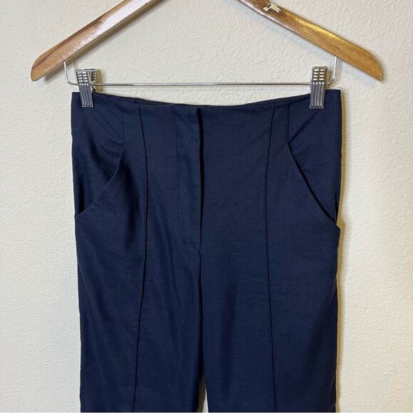 Veronica Beard Komi Linen Blend Flared Pants Center Seam Womens Size 0 - Picture 5 of 8